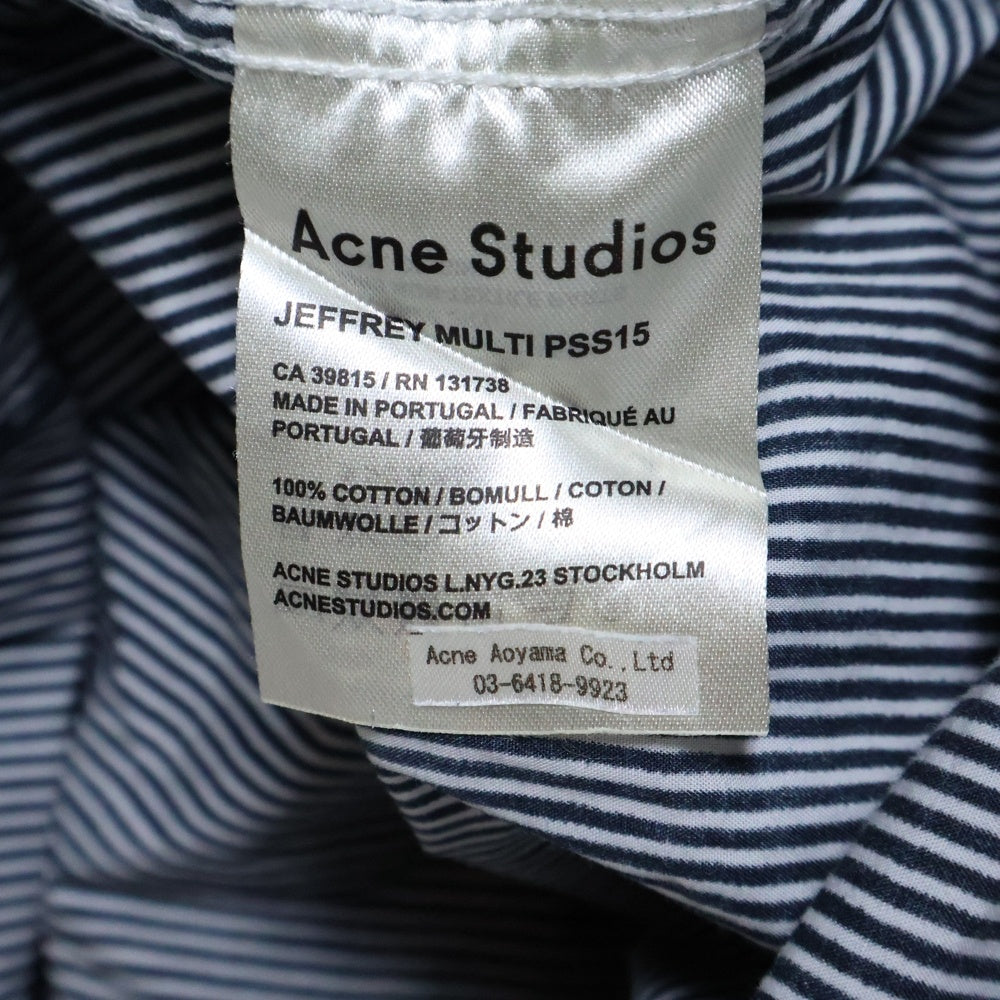 Acne Studios(アクネ ストゥディオズ) JEFFREY MULTI マルチストライプ ロングスリーブ 長袖シャツ ブラック