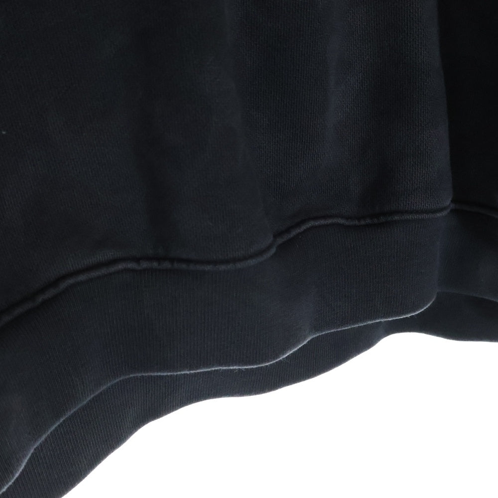 RRR123 RIVINGTON roi Rebis(リヴィントンロイレビス) INRI CVA CREWNECK ロゴプリント コットンプルオーバースウェットトレーナー ブラック