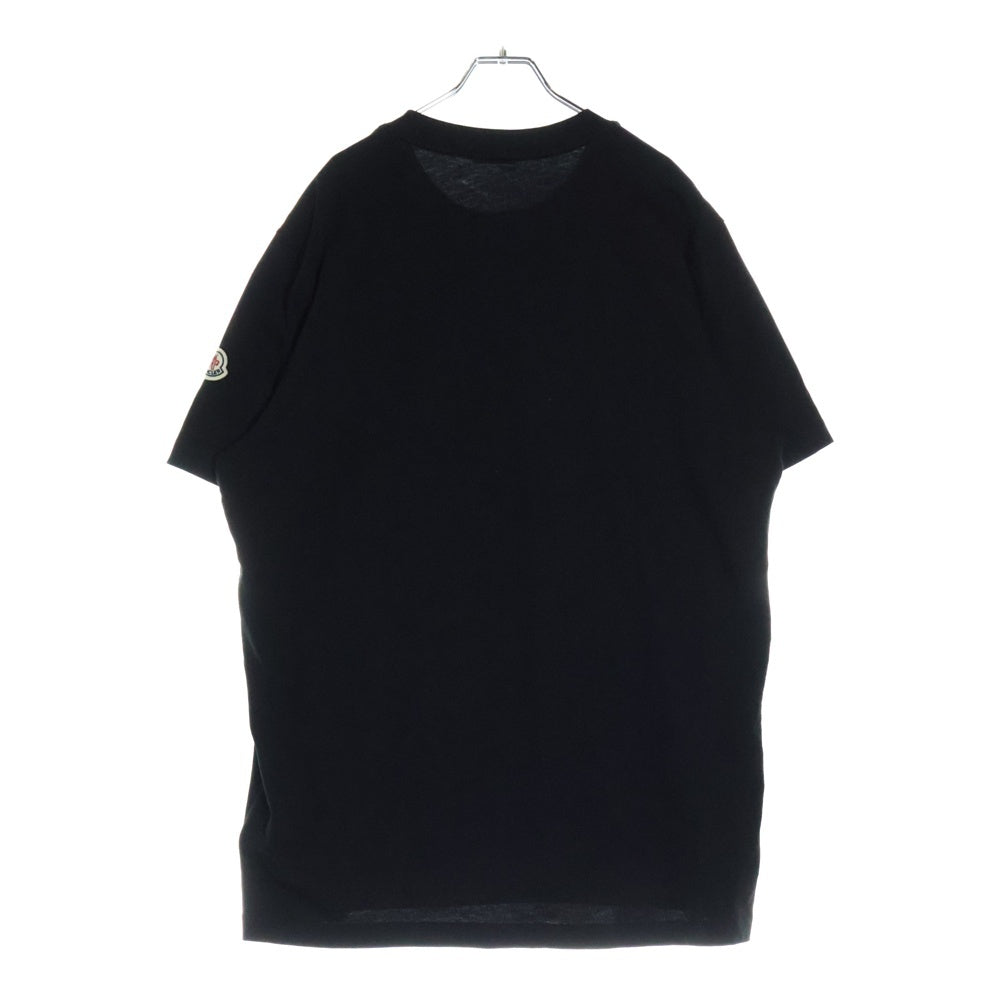 MONCLER(モンクレール) 22AW SAFARI TEE サファリ フロントロゴプリントTシャツ 半袖クルーネックカットソー ブラック I10918C00051