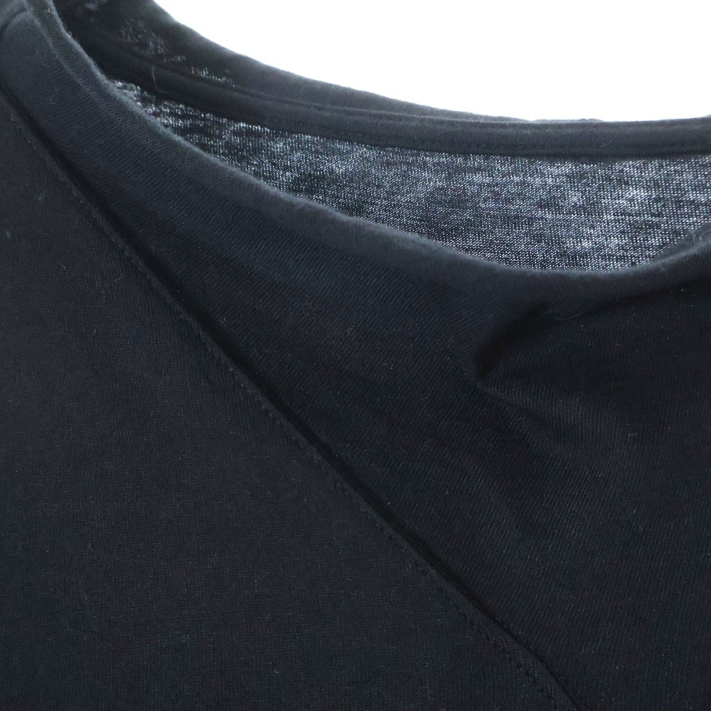 DRKSHDW(ダークシャドウ) 21SS PHLEG TEE ステッチ加工 オーバーサイズTシャツ 半袖クルーネックカットソー ブラック DU21S2267-RN