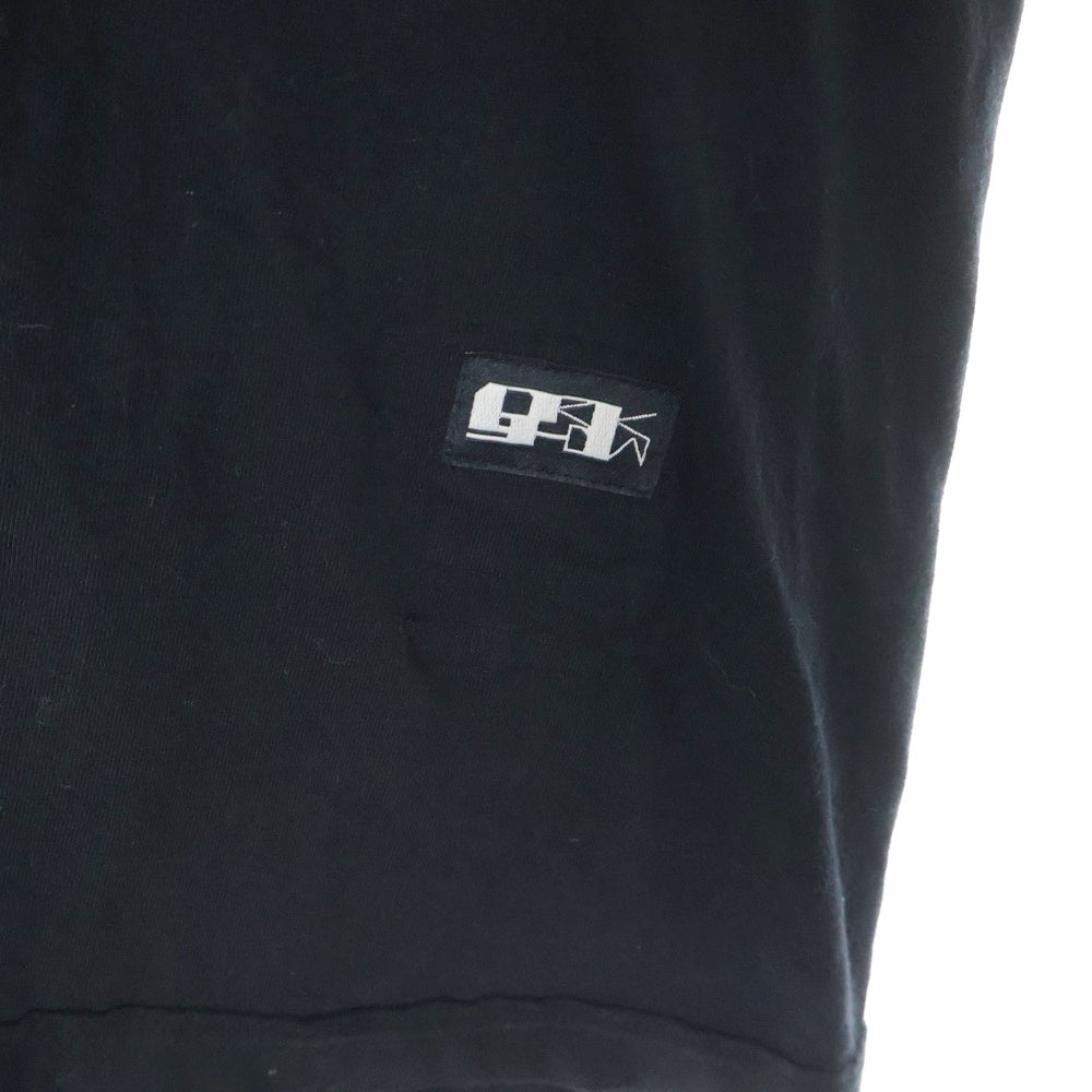 DRKSHDW(ダークシャドウ) 21SS PHLEG TEE ステッチ加工 オーバーサイズTシャツ 半袖クルーネックカットソー ブラック DU21S2267-RN