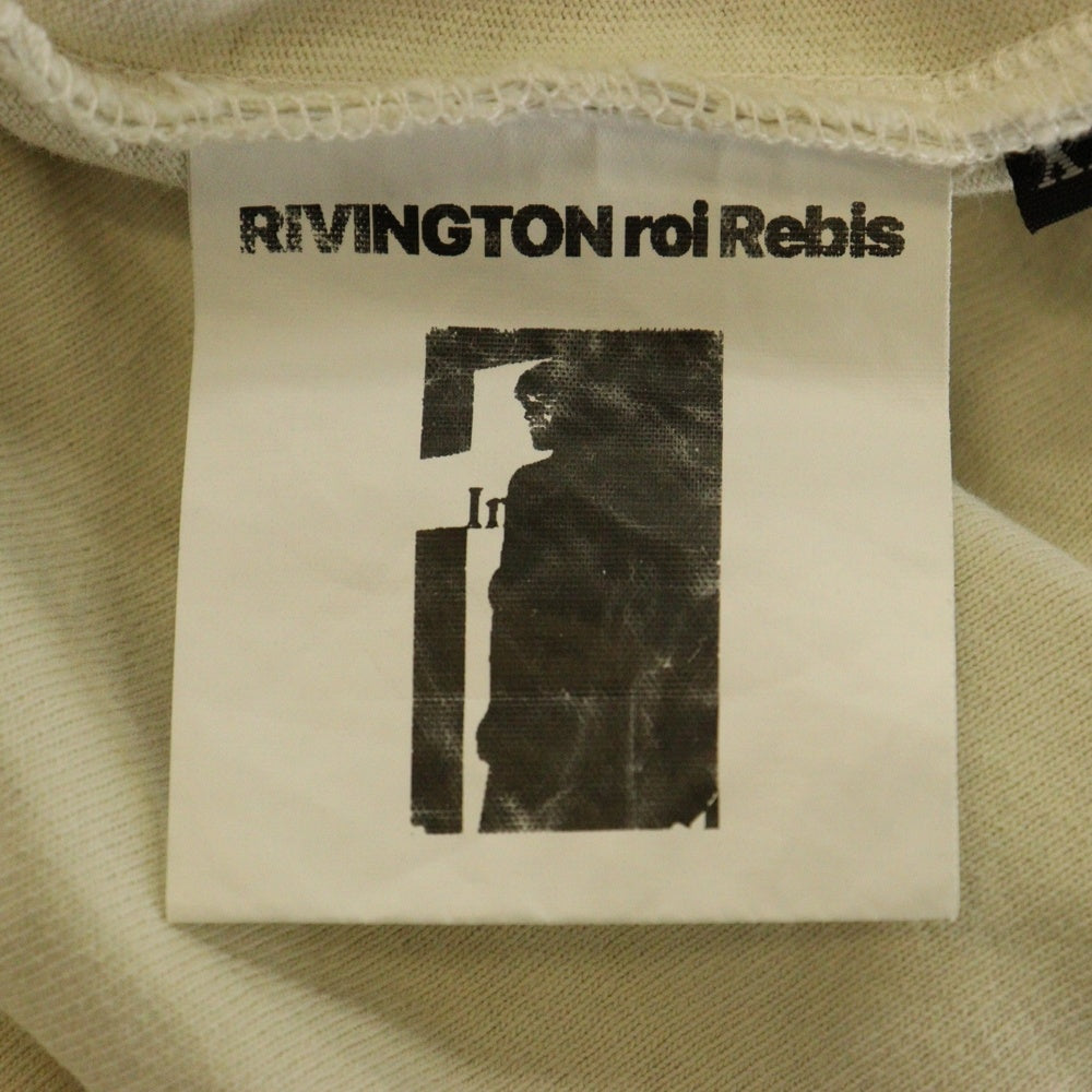 RRR123 RIVINGTON roi Rebis(リヴィントンロイレビス) FIN DU MONE LS TEE 両面グラフィックプリントTシャツ 長袖クルーネックカットソー アイボリー