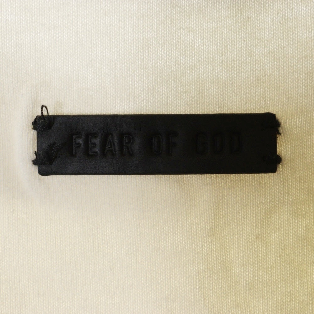 FEAR OF GOD(フィアオブゴッド) ロゴプリント オーバーサイズTシャツ 半袖クルーネックカットソー アイボリー