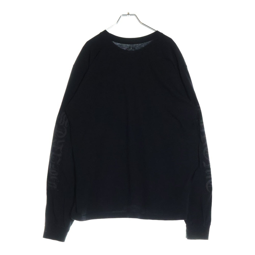 CHROME HEARTS(クロムハーツ) NECK LOGO L/S TEE ネックロゴ プリントTシャツ 長袖クルーネックカットソー ブラック