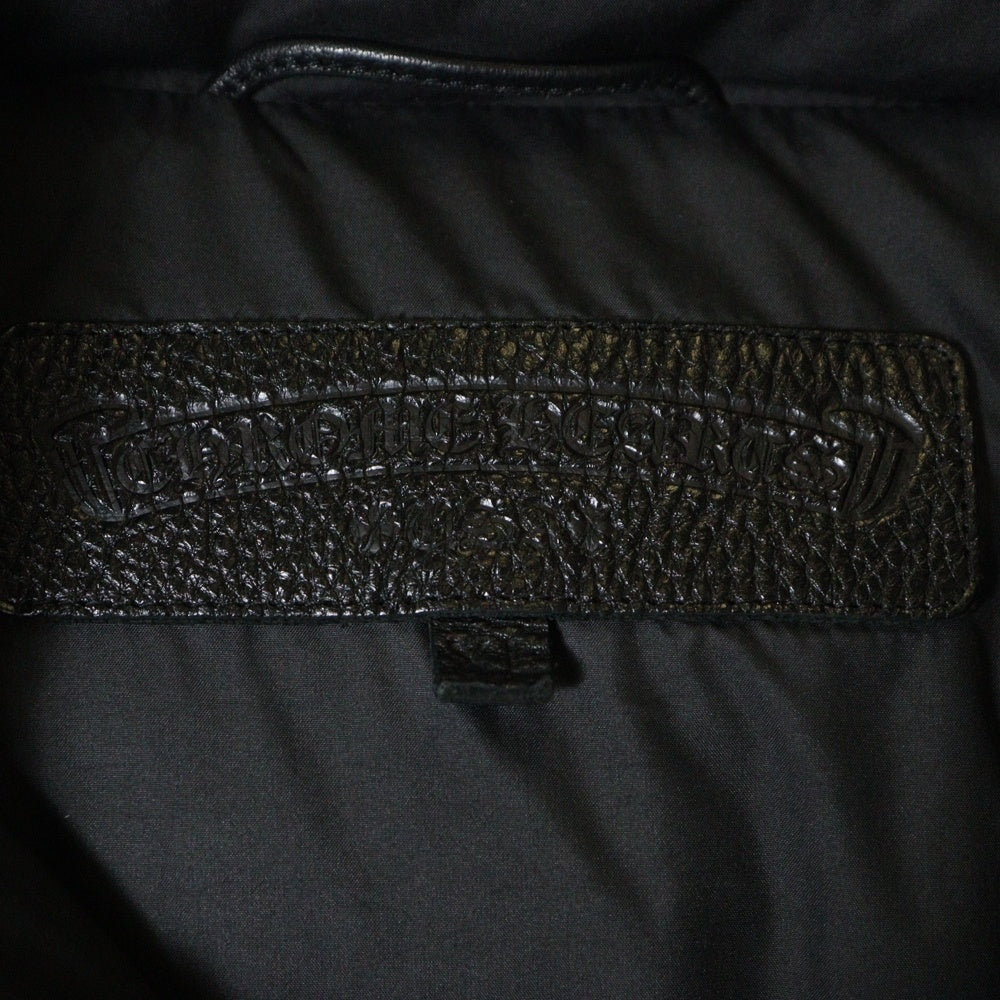 CHROME HEARTS(クロムハーツ) STIFF V2 FBRC スティッフ CHプラス総柄 クロスボールボタン ナイロンダウンジャケット ブラック/シルバー