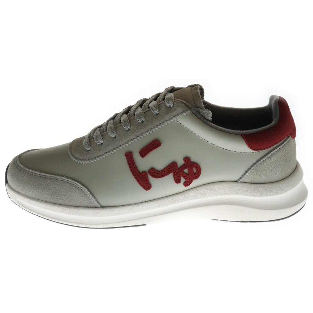Sangacio(サンガッチョ) にゅBLOW GRAY BORDEAUX レザーローカットスニーカー グレー/ボルドー US9.5/27.5cm