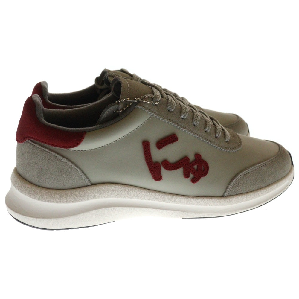 Sangacio(サンガッチョ) にゅBLOW GRAY BORDEAUX レザーローカットスニーカー グレー/ボルドー US9.5/27.5cm