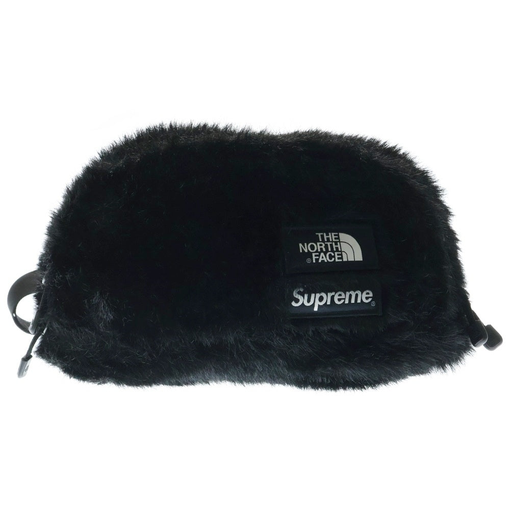 SUPREME(シュプリーム) ×THE NORTH FACE 20AW FAUX FUR WAIST BAG ザ ノース フェイス フェイク ファー ウエストバック ブラック NF0A5G87