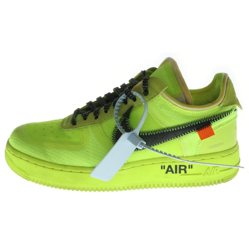 NIKE(ナイキ) ×OFF-WHITE THE 10 AIR FORCE 1 LOW VOLT オフホワイト エアフォースワン ボルト ローカットスニーカー イエロー US7/25cm AO4606-700