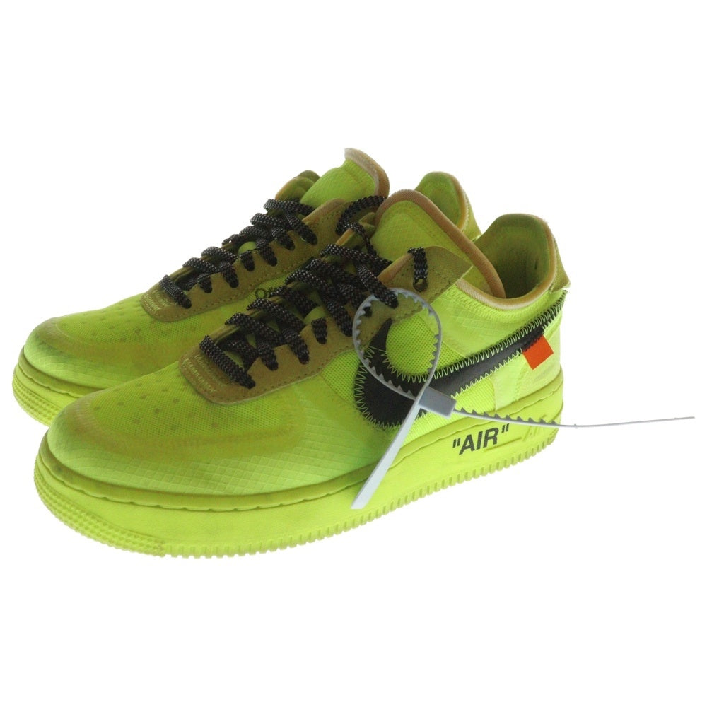 NIKE(ナイキ) ×OFF-WHITE THE 10 AIR FORCE 1 LOW VOLT オフホワイト エアフォースワン ボルト ローカットスニーカー イエロー US7/25cm AO4606-700
