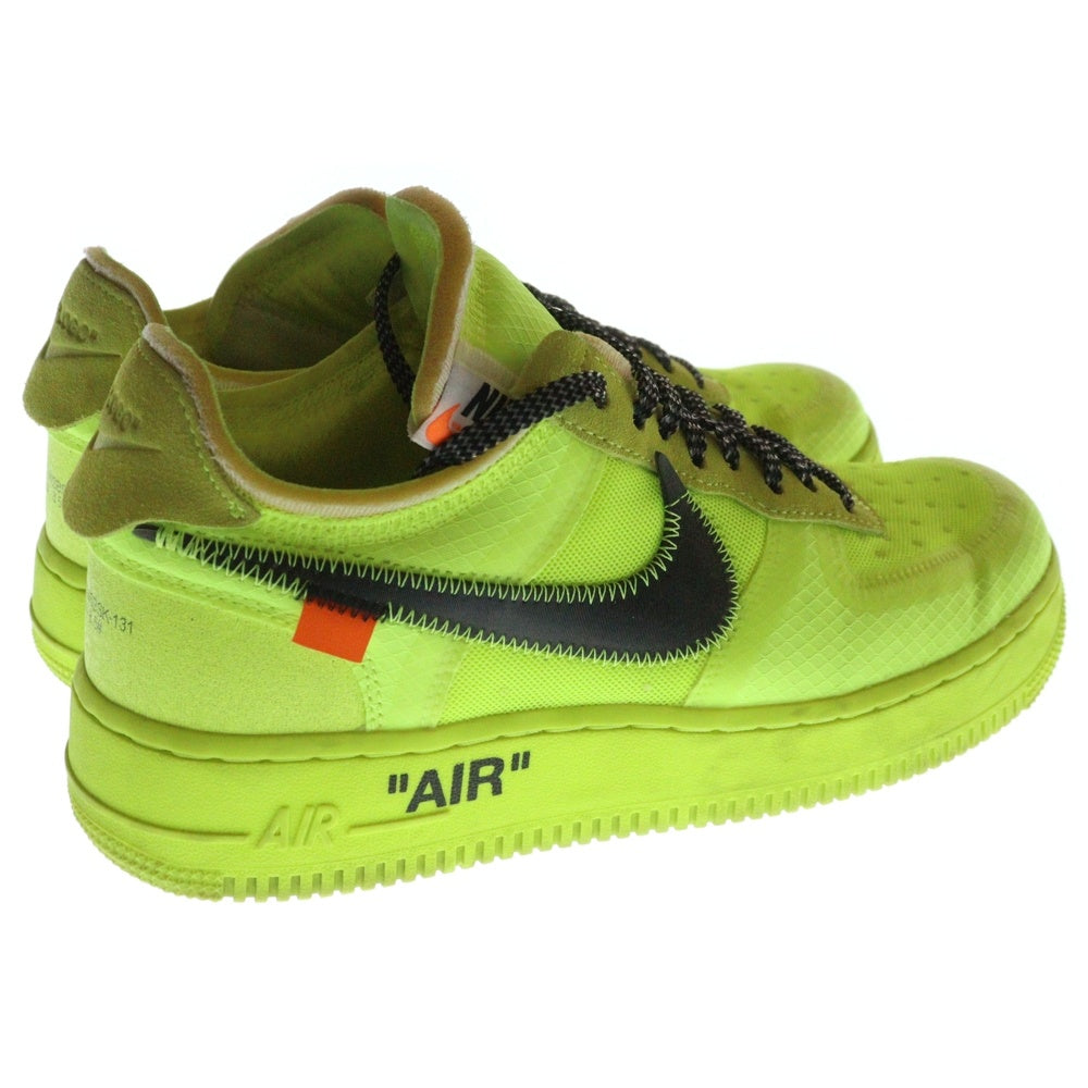 NIKE(ナイキ) ×OFF-WHITE THE 10 AIR FORCE 1 LOW VOLT オフホワイト エアフォースワン ボルト ローカットスニーカー イエロー US7/25cm AO4606-700
