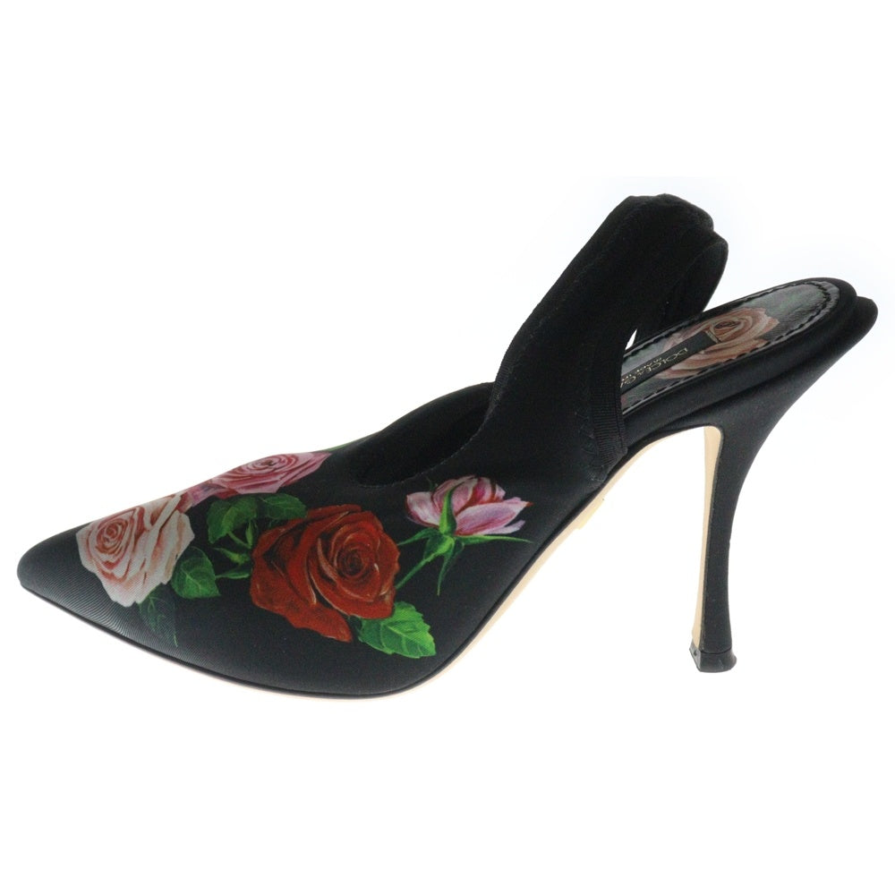 DOLCE & GABBANA(ドルチェアンドガッバーナ) フローラル プリント ポインテッドトゥ ハイヒール パンプス シューズ マルチカラー