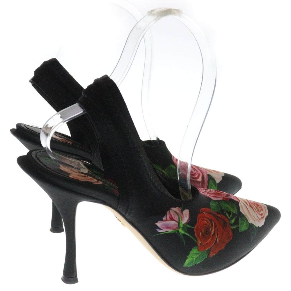 DOLCE & GABBANA(ドルチェアンドガッバーナ) フローラル プリント ポインテッドトゥ ハイヒール パンプス シューズ マルチカラー
