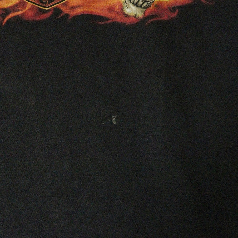 HARLEY DAVIDSON(ハーレーダビッドソン) スカルファイアー 両面プリントTシャツ 半袖クルーネックカットソー ブラック