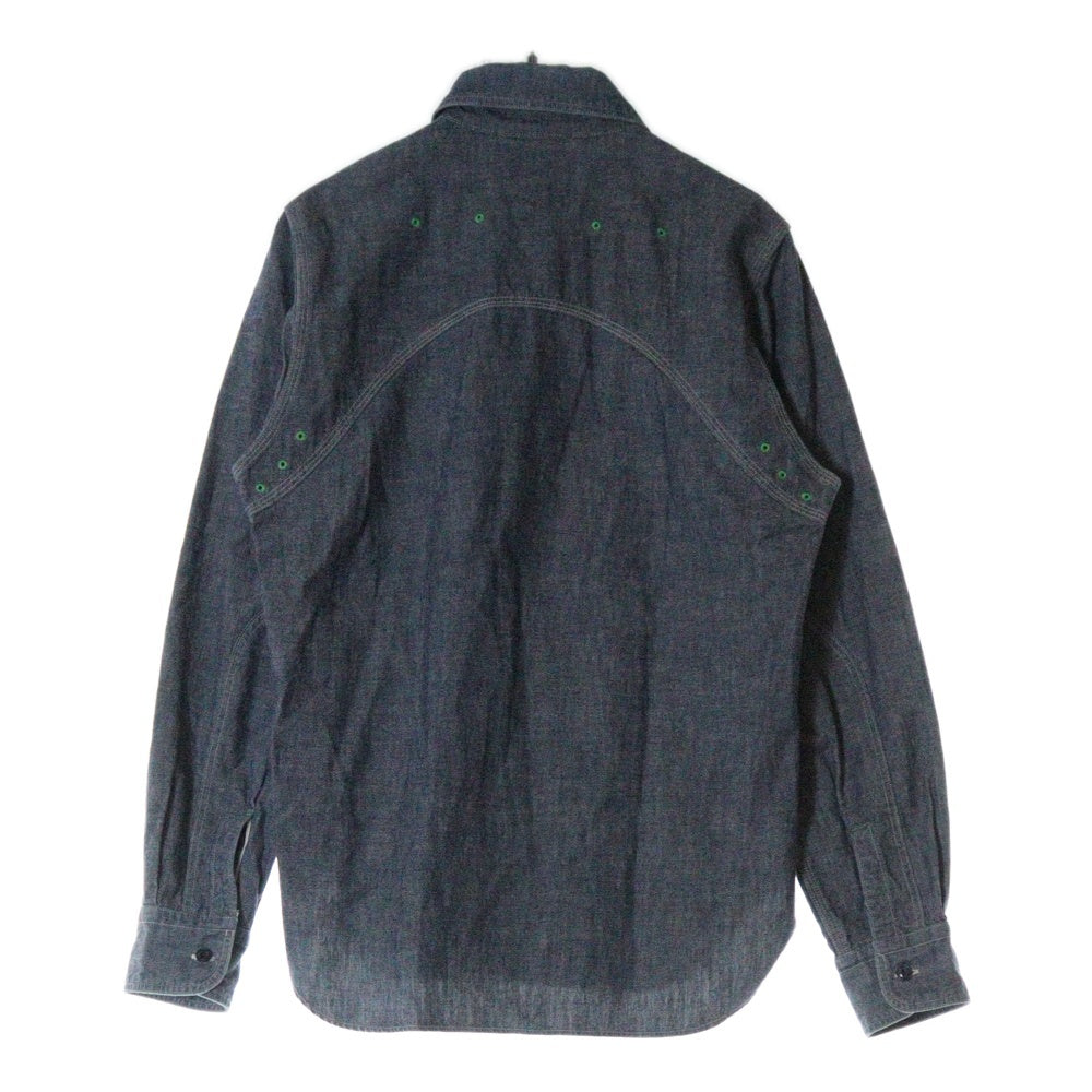 NIGEL CABOURN(ナイジェルケーボン) シャンブレー メディカル 長袖 シャツ インディゴ