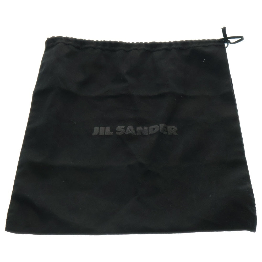 JIL SANDER(ジルサンダー) TANGLE SM タングル スモール シルバー ロゴ レザー ショルダーバッグ ブラック JSPQ850173
