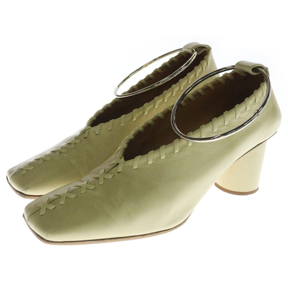 JIL SANDER(ジルサンダー) メタル アンクレット バレリーナ ヒール シューズ レディース アイボリー JS33034A