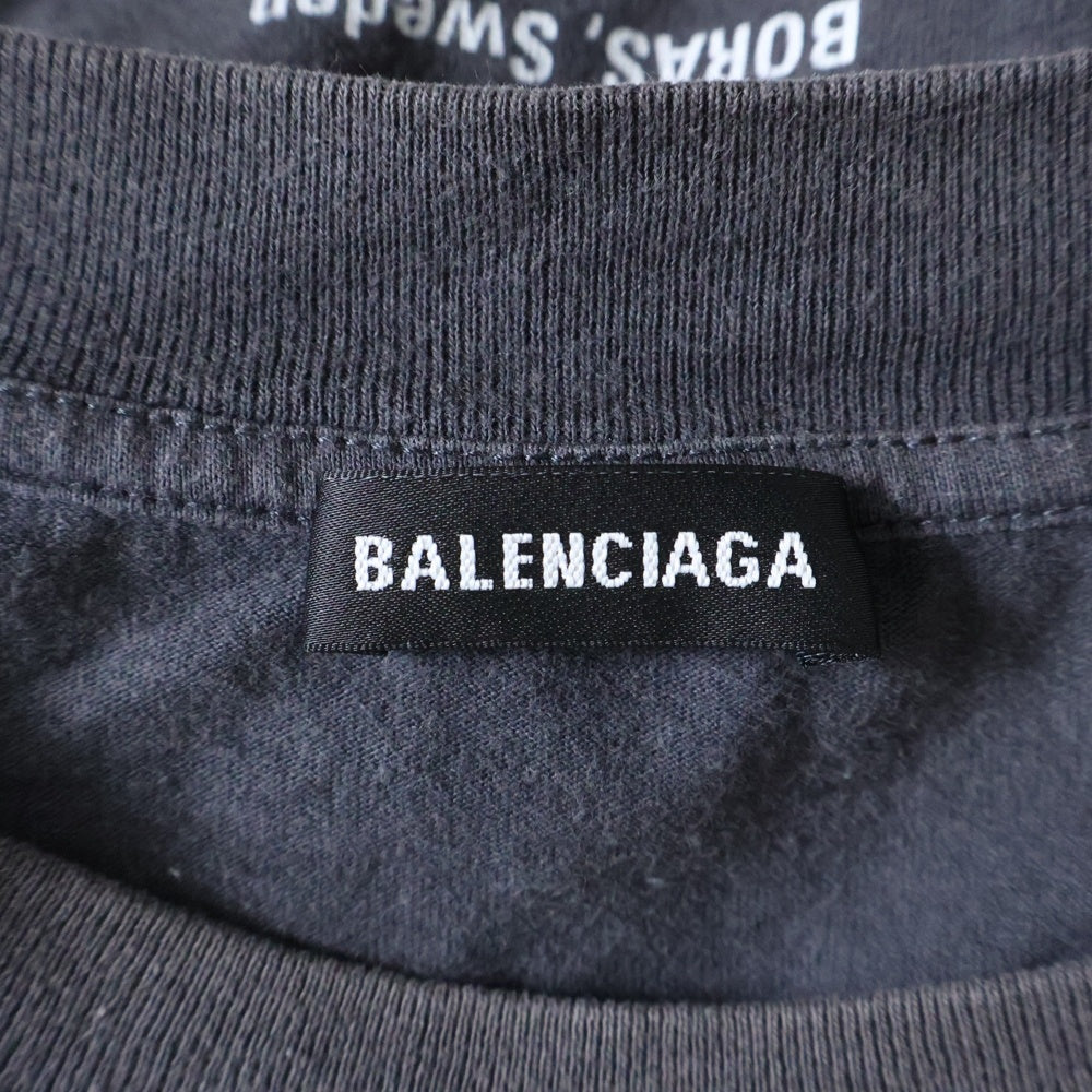 BALENCIAGA(バレンシアガ) SPEED HUNTERS スピードハンターズ グラフィックプリント クルーネック半袖Tシャツ カットソー チャコールグレー 541875 TCV38