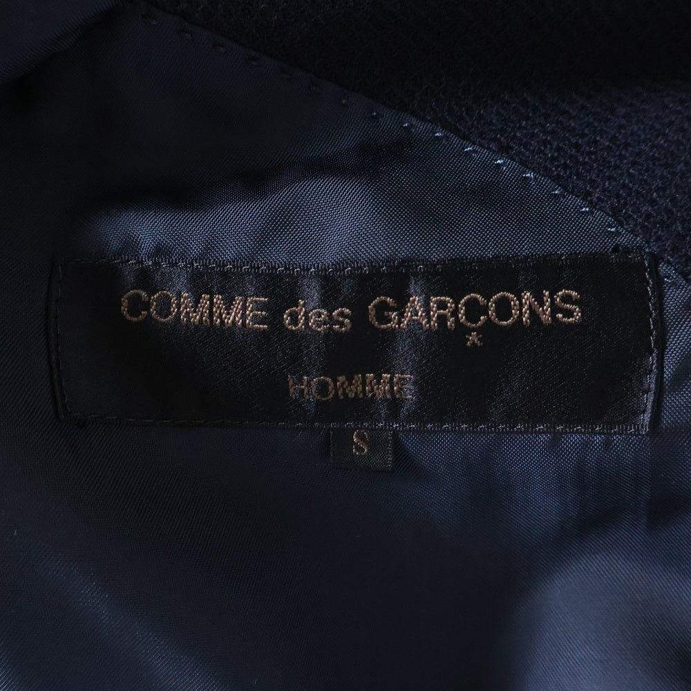 COMME des GARCONS HOMME(コムデギャルソンオム) 91AW ピークドラペル1B ダブルブレスト ジャケット スラックス パンツ セットアップ スーツ ネイビー HJ-02009S