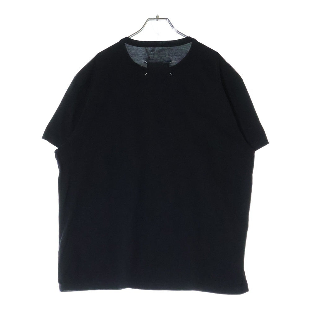 Maison Margiela 10(メゾン マルジェラ) 22SS 反転ロゴ刺繍 クルーネック半袖Tシャツ カットソー ブラック S30GC0701 S22816