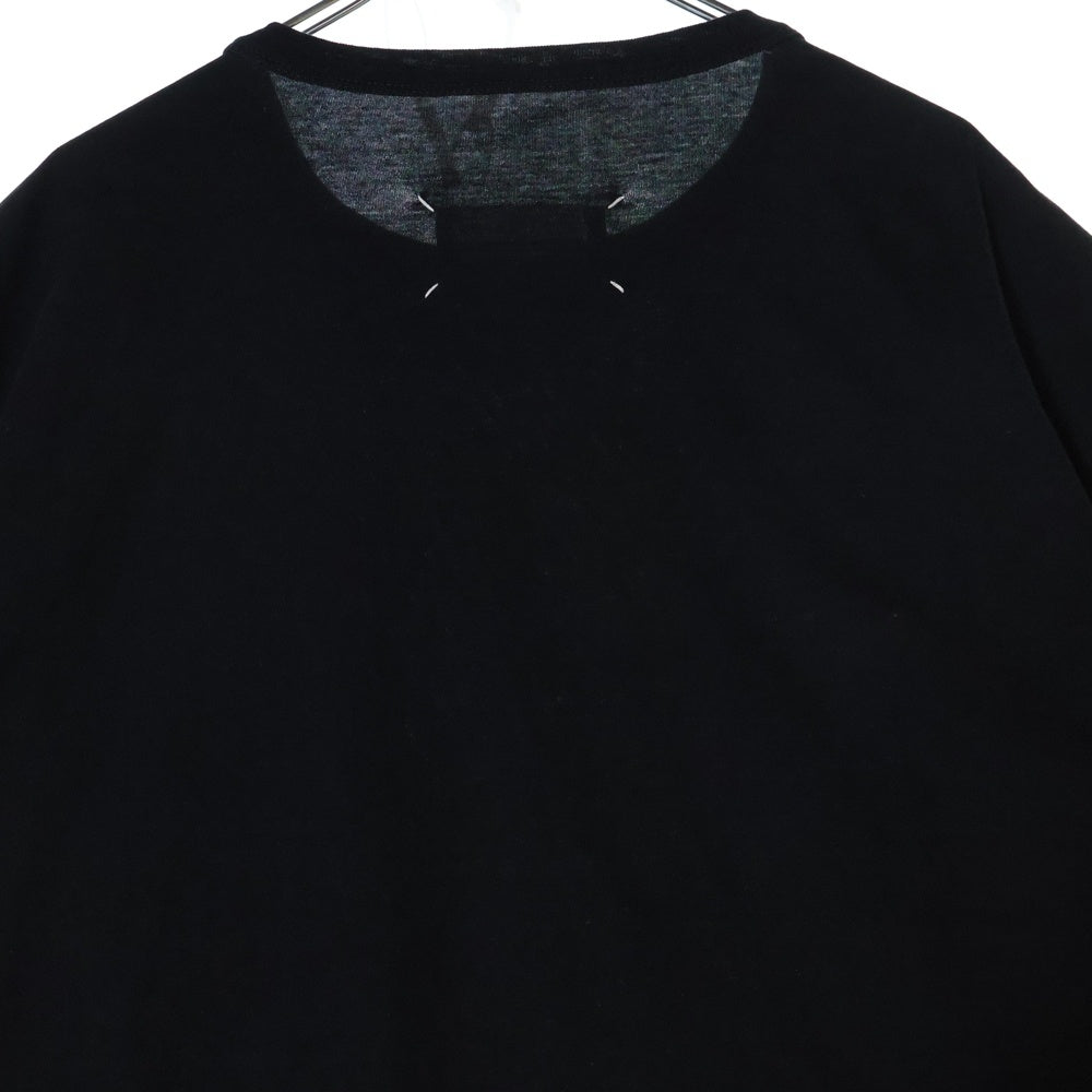 Maison Margiela 10(メゾン マルジェラ) 22SS 反転ロゴ刺繍 クルーネック半袖Tシャツ カットソー ブラック S30GC0701 S22816