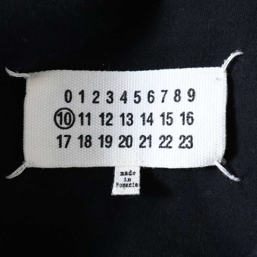 Maison Margiela 10(メゾン マルジェラ) 22SS 反転ロゴ刺繍 クルーネック半袖Tシャツ カットソー ブラック S30GC0701 S22816