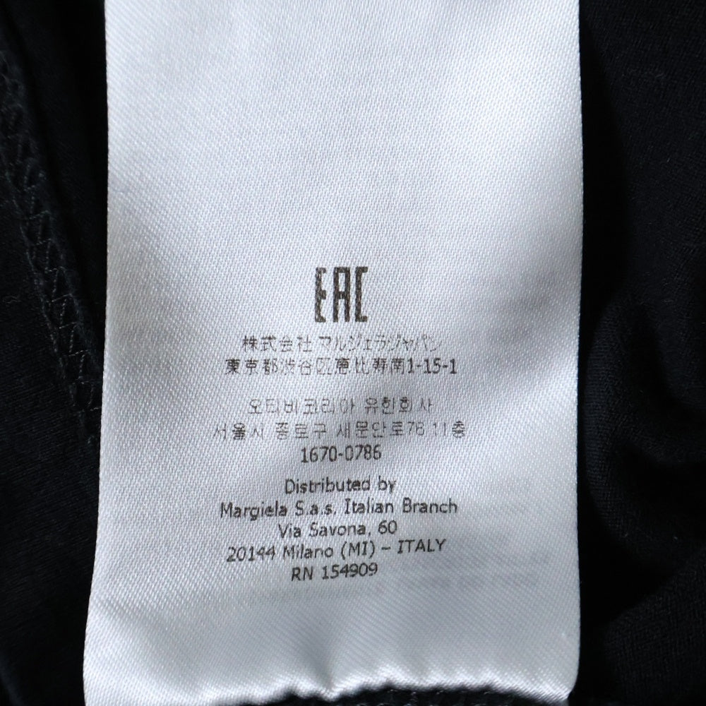 Maison Margiela 10(メゾン マルジェラ) 22SS 反転ロゴ刺繍 クルーネック半袖Tシャツ カットソー ブラック S30GC0701 S22816