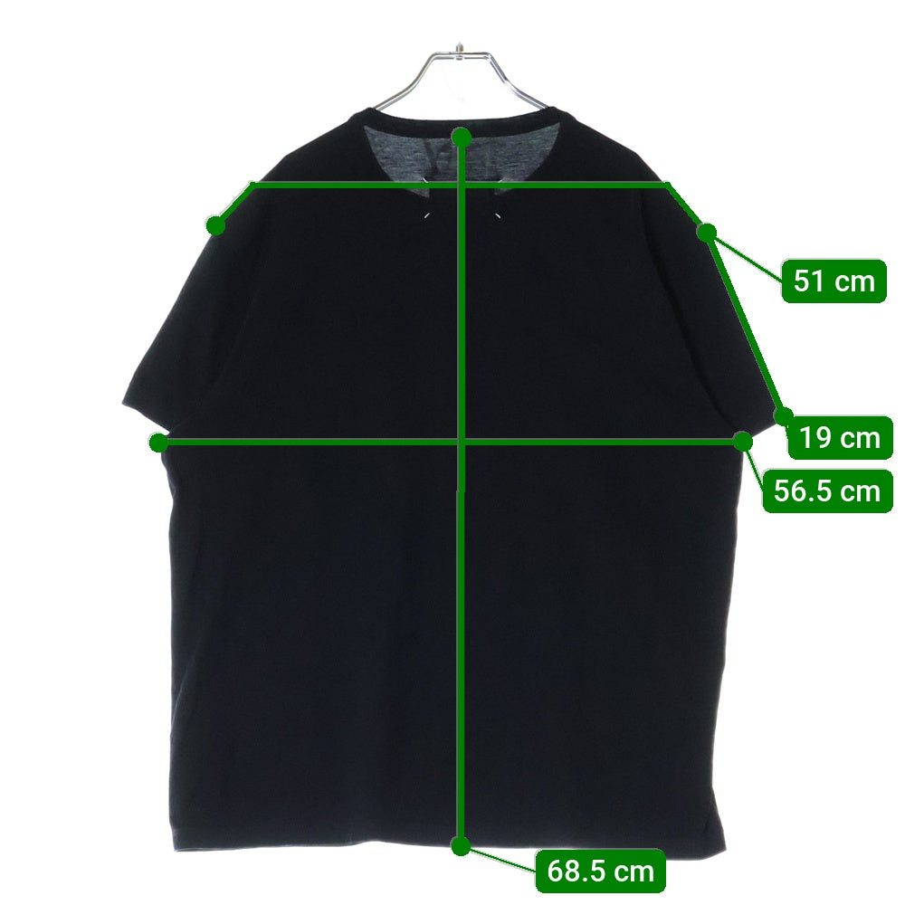 Maison Margiela 10(メゾン マルジェラ) 22SS 反転ロゴ刺繍 クルーネック半袖Tシャツ カットソー ブラック S30GC0701 S22816
