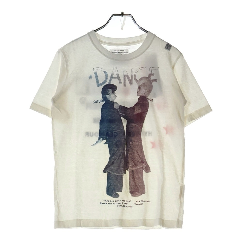 UNDERCOVER(アンダーカバー) ×HYSTERIC GLAMOUR ヒステリックグラマー 氣志團 グラフィックプリント クルーネック半袖Tシャツ カットソー ホワイト