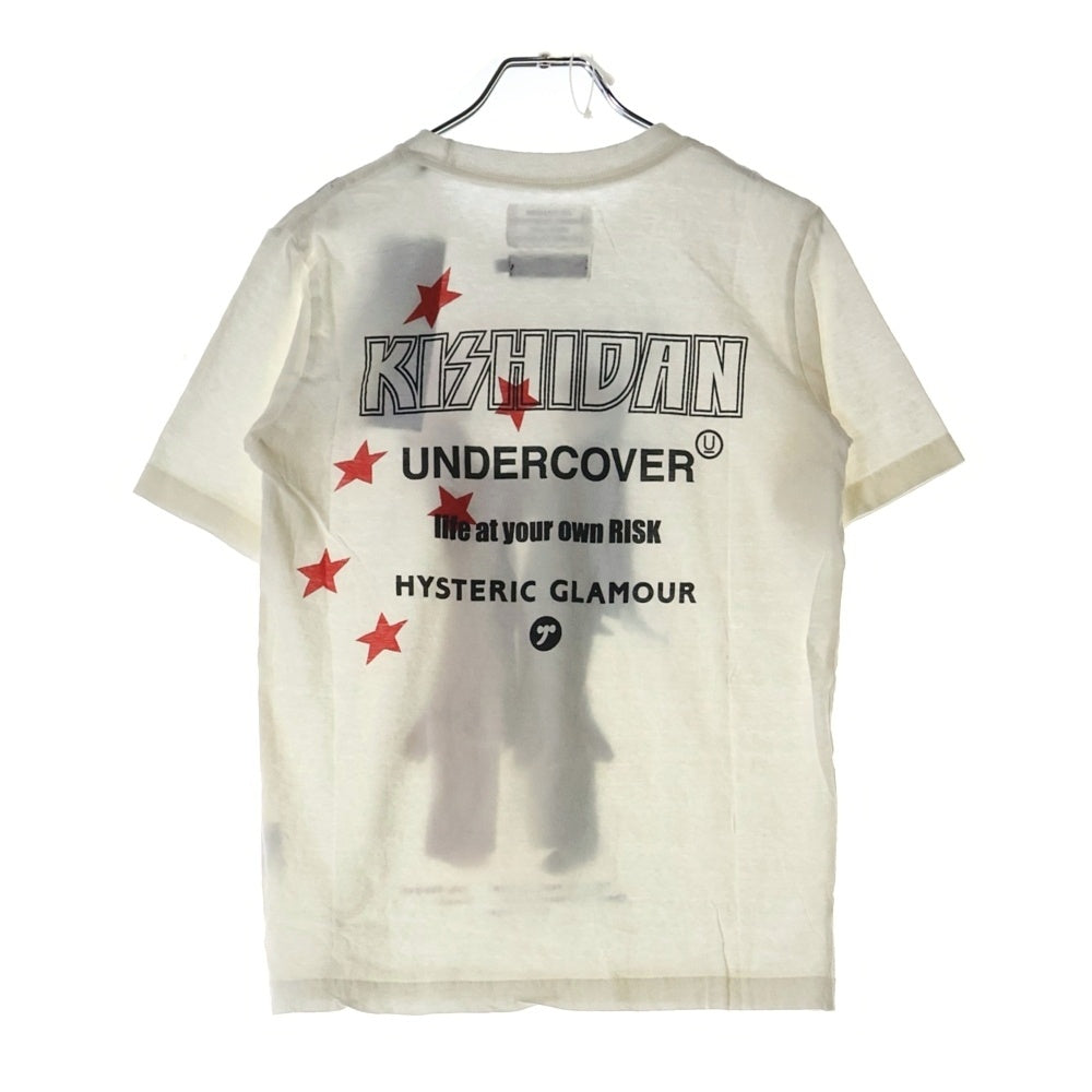 UNDERCOVER(アンダーカバー) ×HYSTERIC GLAMOUR ヒステリックグラマー 氣志團 グラフィックプリント クルーネック半袖Tシャツ カットソー ホワイト