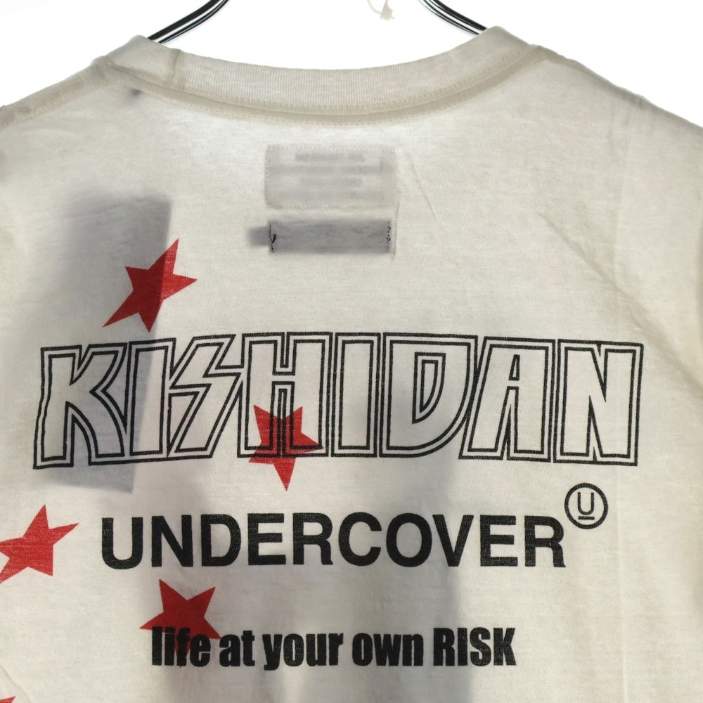 UNDERCOVER(アンダーカバー) ×HYSTERIC GLAMOUR ヒステリックグラマー 氣志團 グラフィックプリント クルーネック半袖Tシャツ カットソー ホワイト