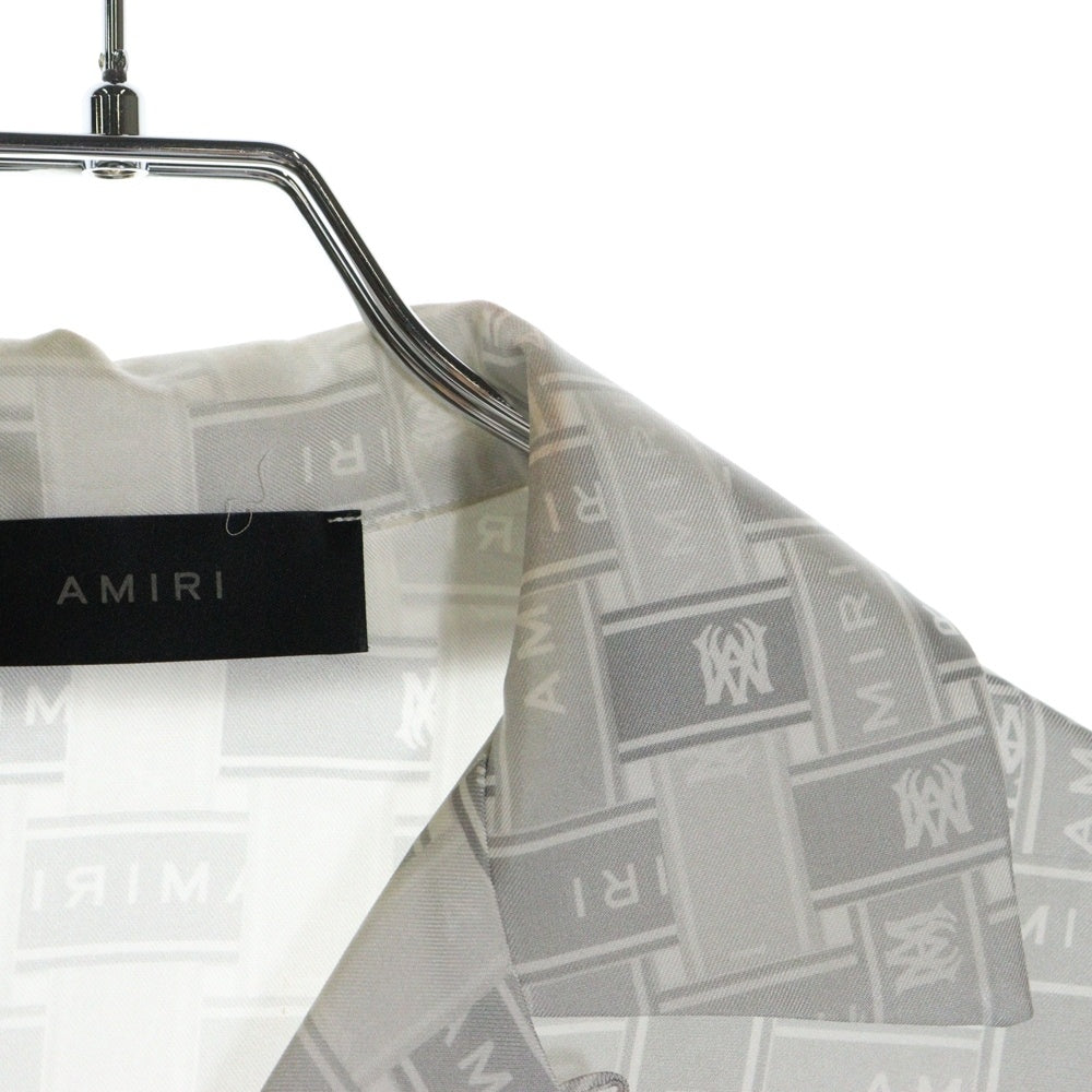 AMIRI(アミリ) 23SS GRADIENT TAPE BOWLING SHIRT グラディエント テープ ボーリング オープンカラーシャツ ショートスリーブ グレー SS23MSS010-030