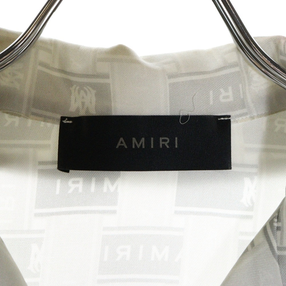 AMIRI(アミリ) 23SS GRADIENT TAPE BOWLING SHIRT グラディエント テープ ボーリング オープンカラーシャツ ショートスリーブ グレー SS23MSS010-030