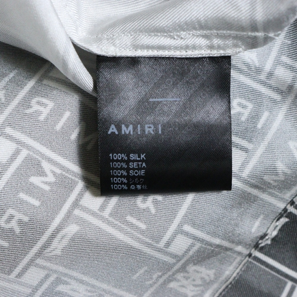 AMIRI(アミリ) 23SS GRADIENT TAPE BOWLING SHIRT グラディエント テープ ボーリング オープンカラーシャツ ショートスリーブ グレー SS23MSS010-030