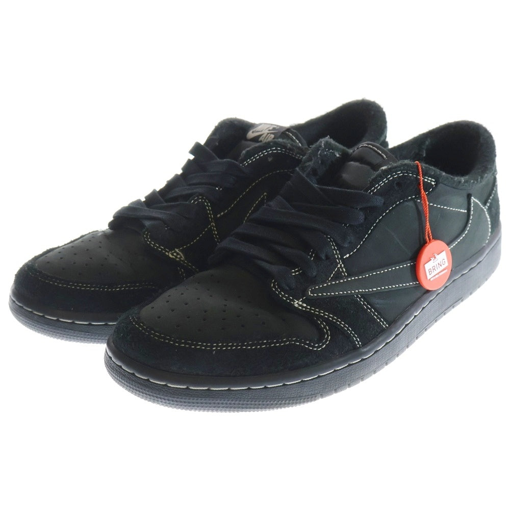 NIKE(ナイキ) ×TRAVIS SCOTT AIR JORDAN 1 LOW OG SP BLACK PHANTOM トラヴィススコット エアジョーダン1 ブラック ファントム ローカットスニーカー US10/28cm DM7866-001