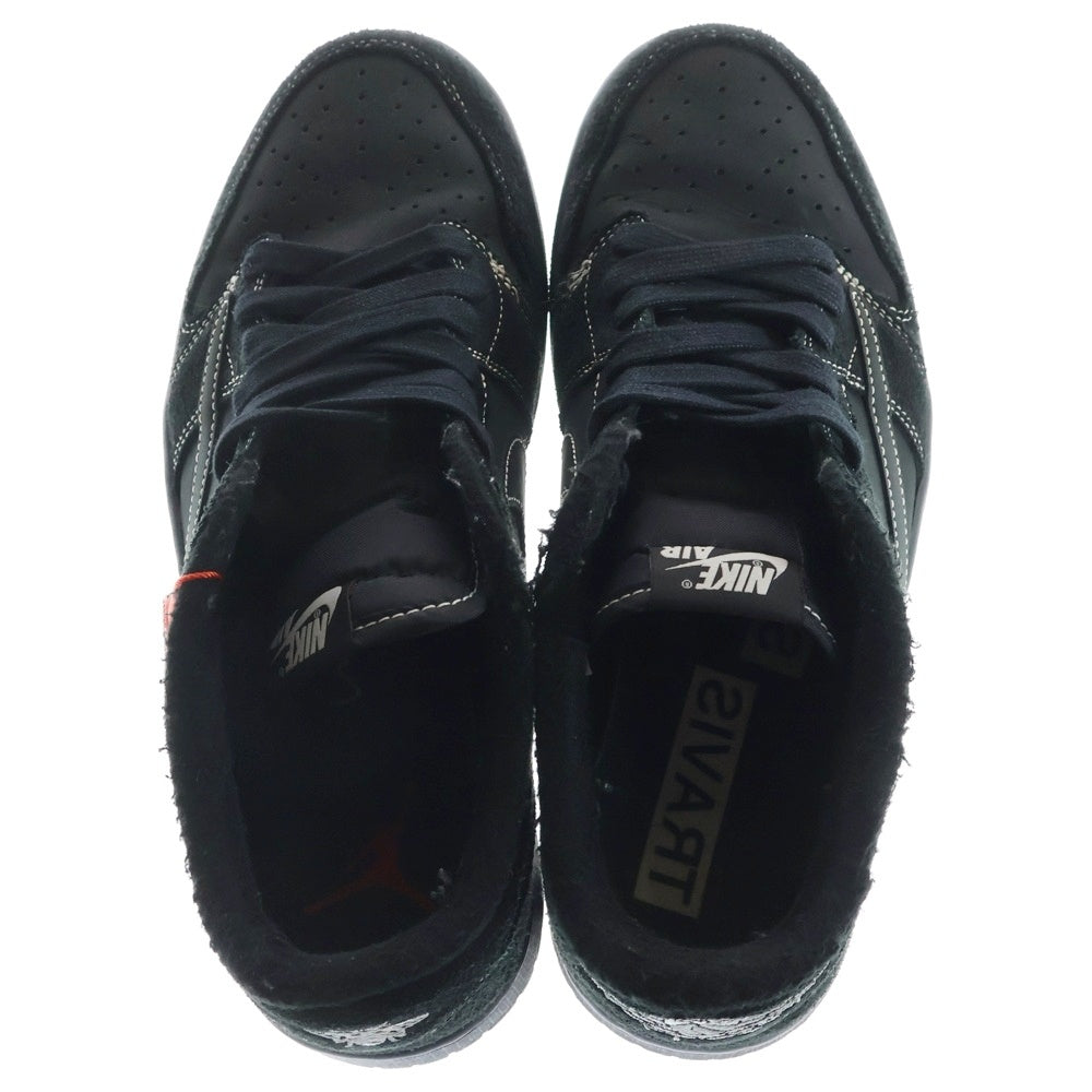 NIKE(ナイキ) ×TRAVIS SCOTT AIR JORDAN 1 LOW OG SP BLACK PHANTOM トラヴィススコット エアジョーダン1 ブラック ファントム ローカットスニーカー US10/28cm DM7866-001
