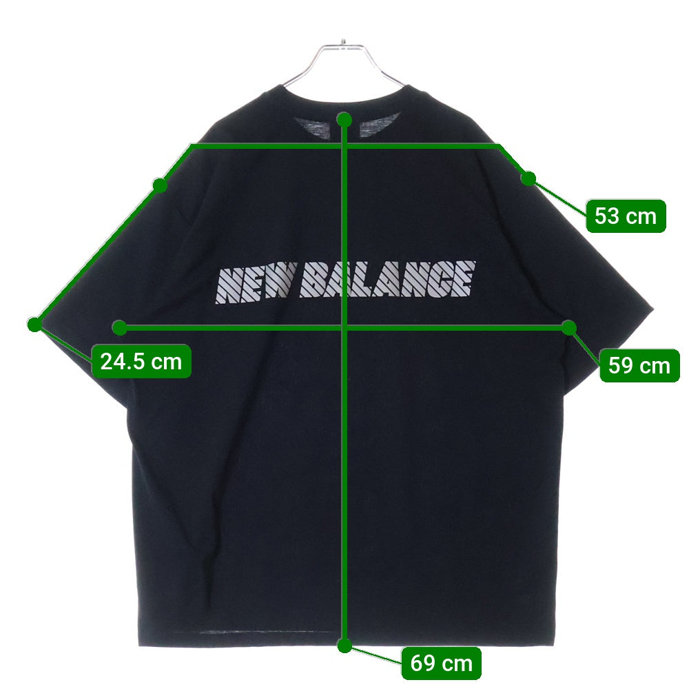 New Balance(ニューバランス) REFLECTION LOGO TEE リフレクション ロゴ クルーネック 半袖Tシャツ カットソー ブラック AMT45005