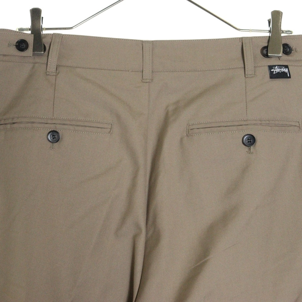 STUSSY(ステューシー) VOLUME PLEATED TROUSER PANTS ボリューム トラウザー プリーツド パンツ ベージュ
