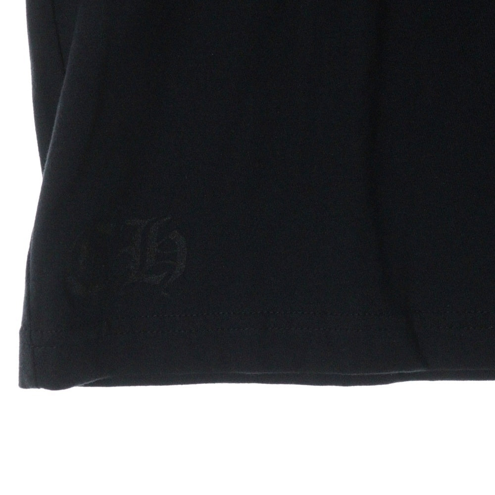CHROME HEARTS(クロムハーツ) CH T-SHRT スクロールラベル ロゴプリント クルーネック 半袖Tシャツ カットソー ブラック