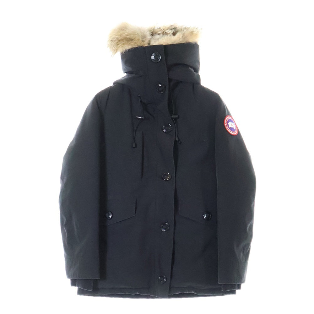 CANADA GOOSE(カナダグース) CHARLOTTE PARKA シャーロットパーカ コヨーテファー フーデッドダウンジャケット ブラック レディース 2300JL R