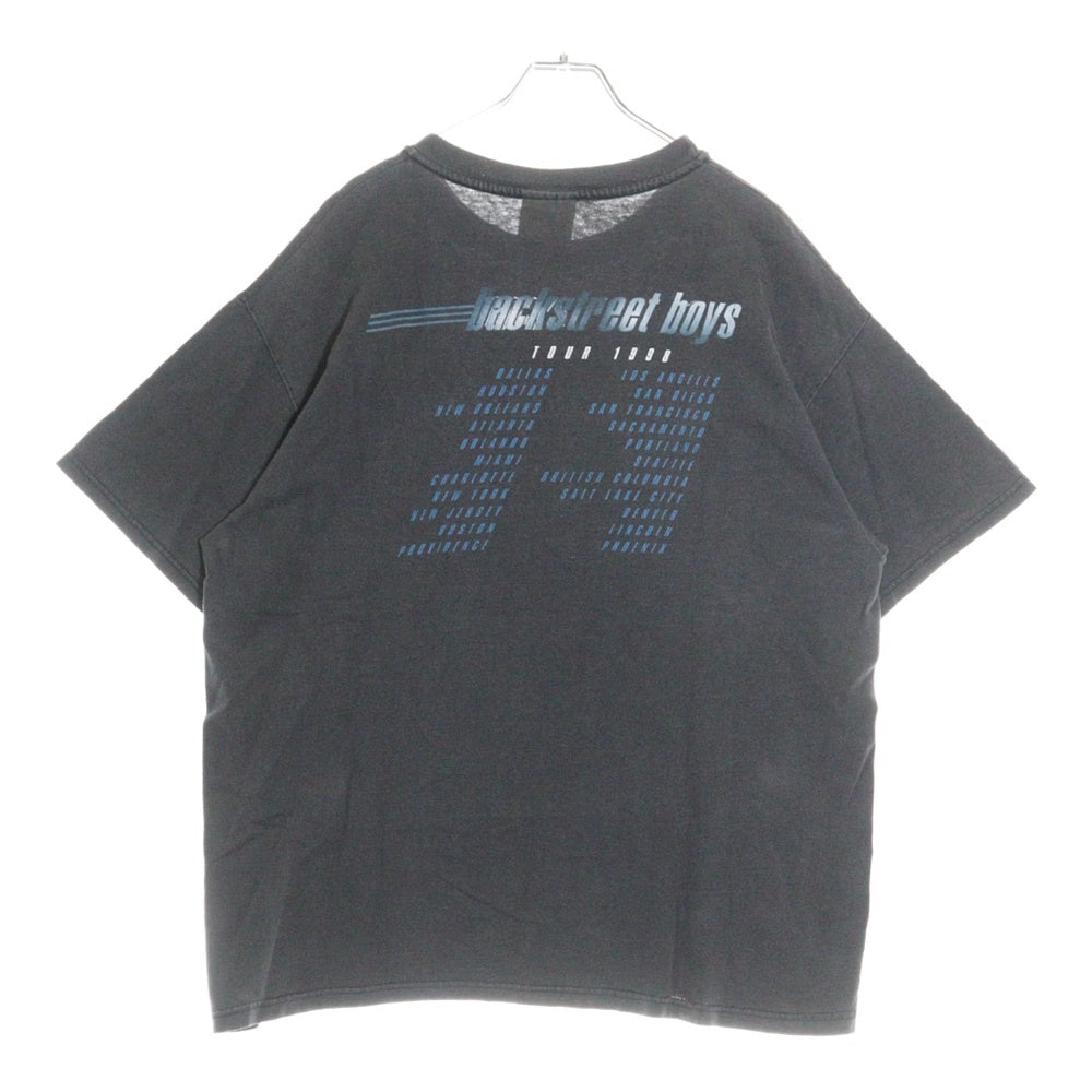 VINTAGE(ヴィンテージ) 90S VINTAGE BACKSTREET BOYS TOUR 1998 ヴィンテージ バックストリートボーイズ ツアー プリント 半袖Tシャツ カットソー ブラック