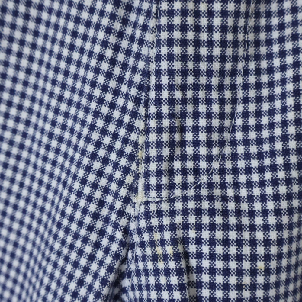 COMME des GARCONS HOMME(コムデギャルソンオム) 09SS AD2008 ブロックチェック ジップフライ ストレート スラックス トラウザー パンツ ネイビー/ホワイト HC-P058