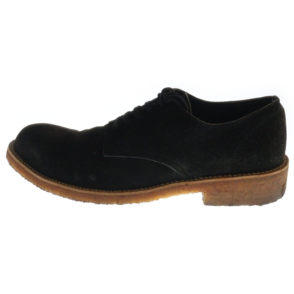 COMME des GARCONS HOMME(コムデギャルソンオム) ホワイトステッチ プレーントゥ レザー レースアップ ドレスシューズ ブラック