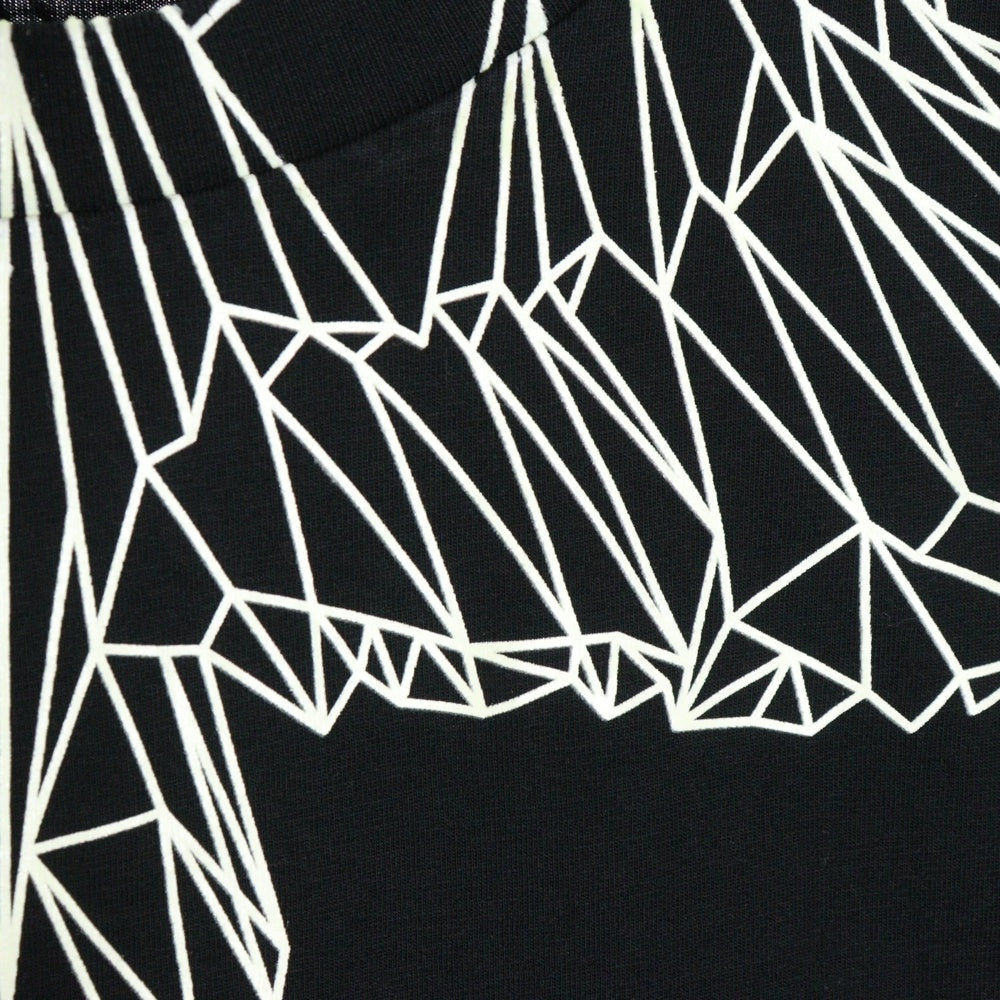 MARCELO BURLON(マルセロバーロン) Neon Wings T-Shirt ネオンウィング グラフィックプリント クルーネック半袖Tシャツ カットソー ブラック CMAA018S19001026