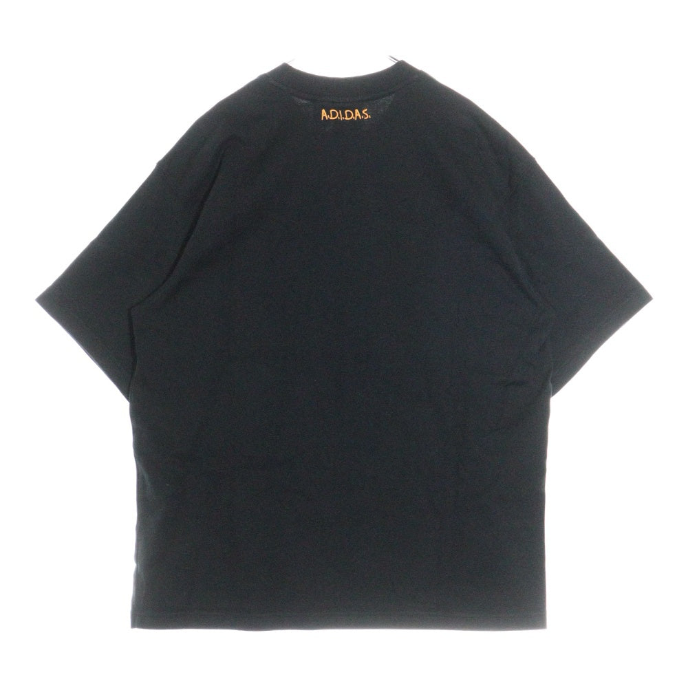 adidas(アディダス) KoRn T-SHIRT コーン グラフィックプリント クルーネック半袖Tシャツ カットソー ブラック IN9098