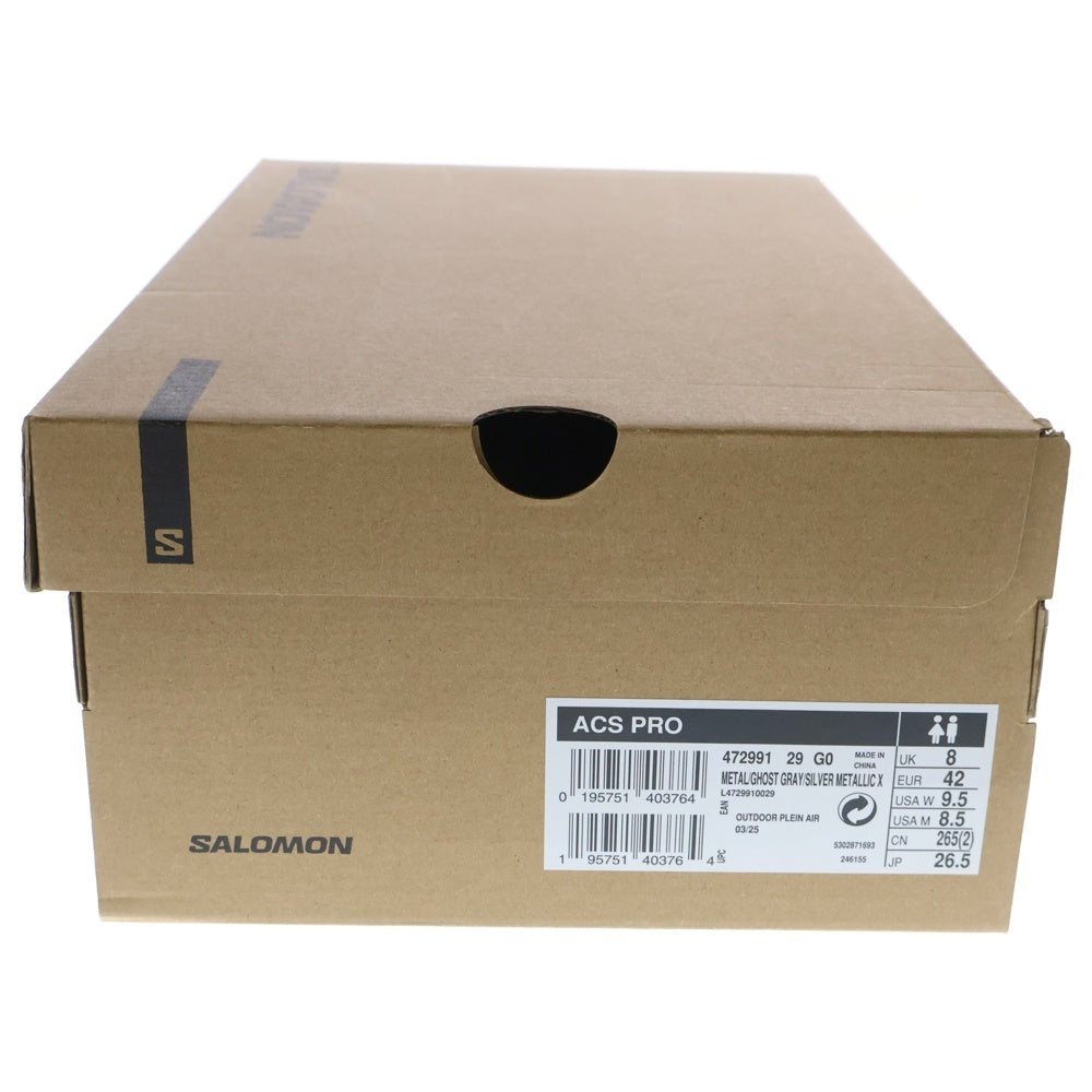SALOMON(サロモン) ACS PRO メッシュ ローカットスニーカー グレー US8.5/26.5cm 472991