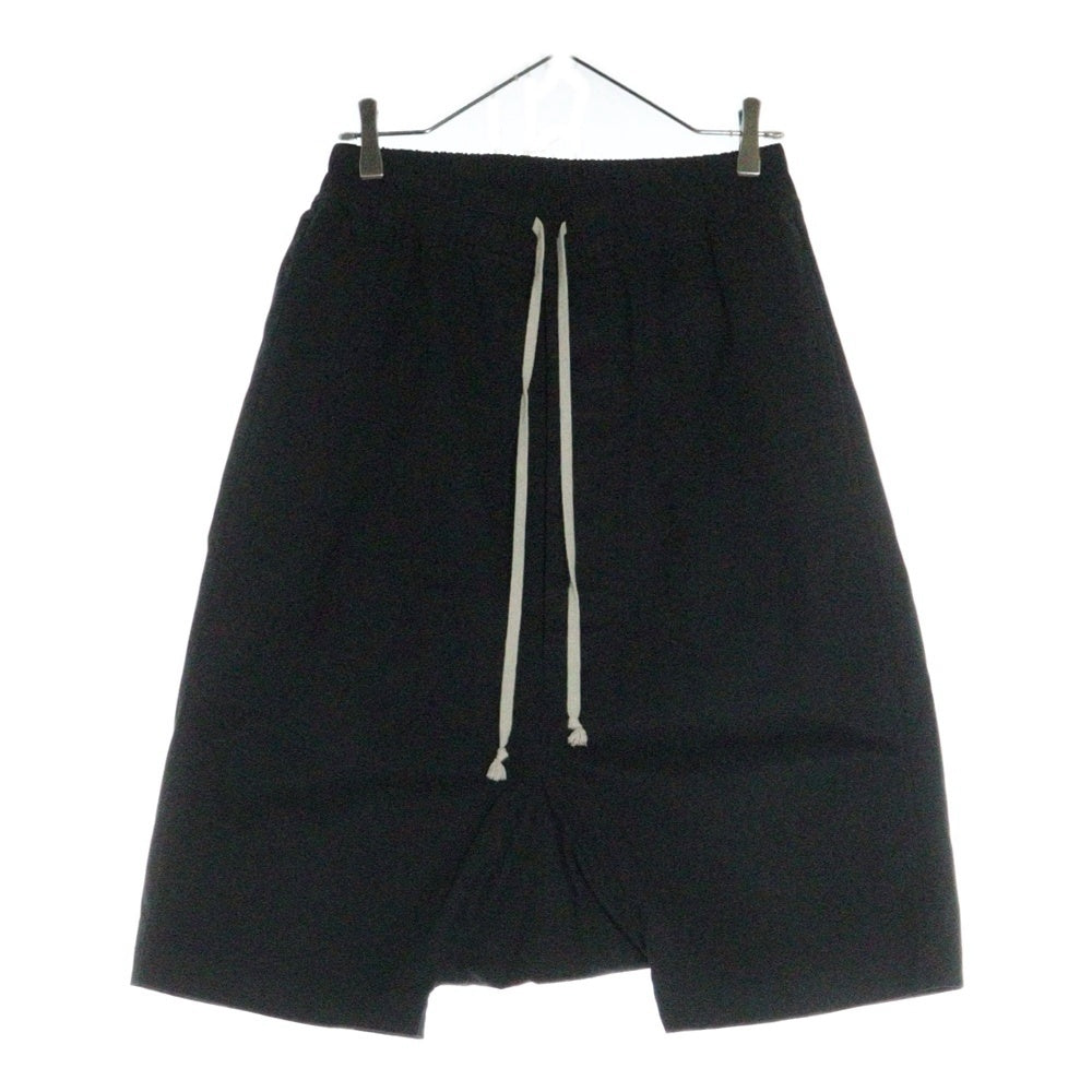 Rick Owens(リックオウエンス) 21AW DRAWSTRING RICKS PODS ドローストリング ポッズショーツ サルエルハーフパンツ ブラック RU02A5384-MU