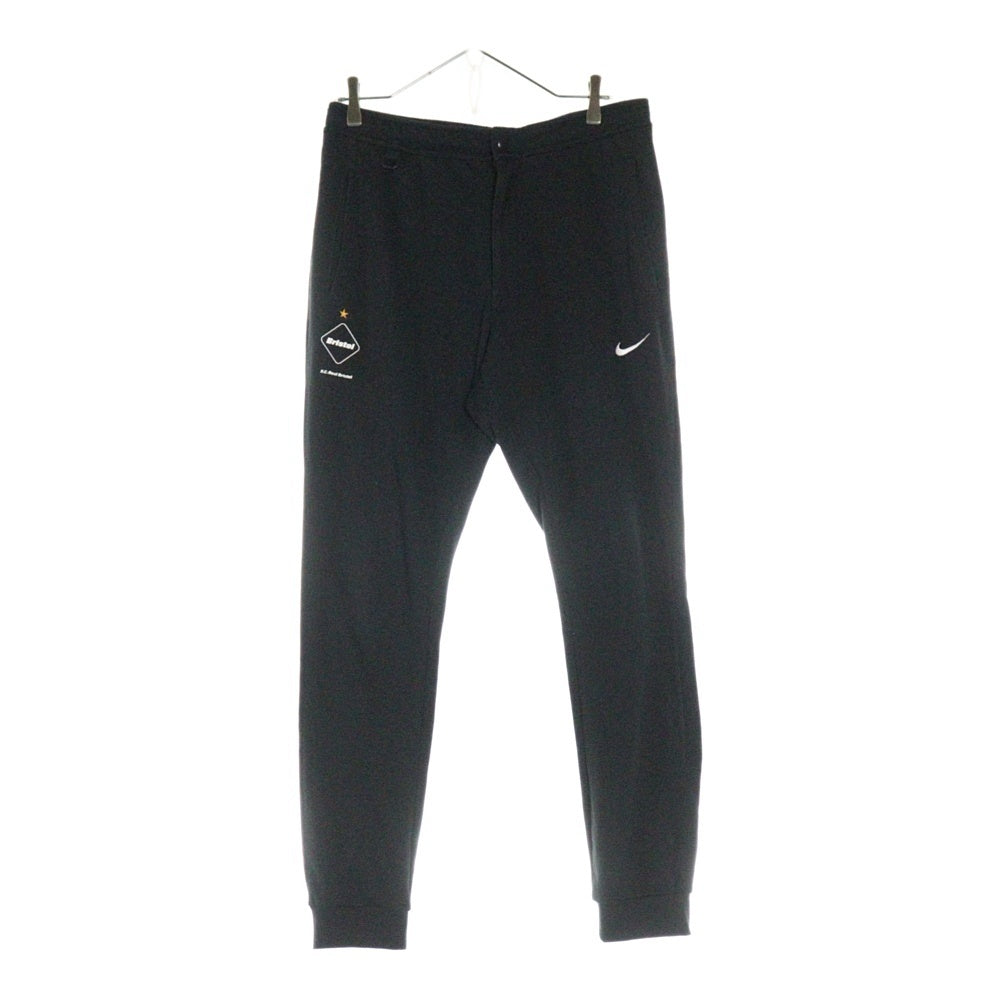 F.C.R.B./F.C.Real Bristol/FCRB(エフシーアールビー/エフシーレアルブリストル) 16SS ×NIKE KNIT FLEECE LONG PANTS ニットフリース ロゴ刺繍 ロングパンツ ブラック 823124-010