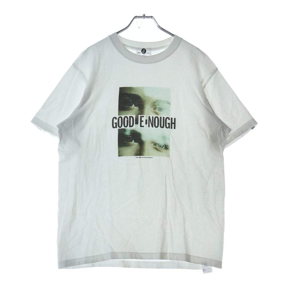 GOODENOUGH(グッドイナフ) THE LABEL OF YOUR SOCIETY ザ ラベル オブ ユア ソサエティ クルーネック半袖Tシャツ カットソー ホワイト