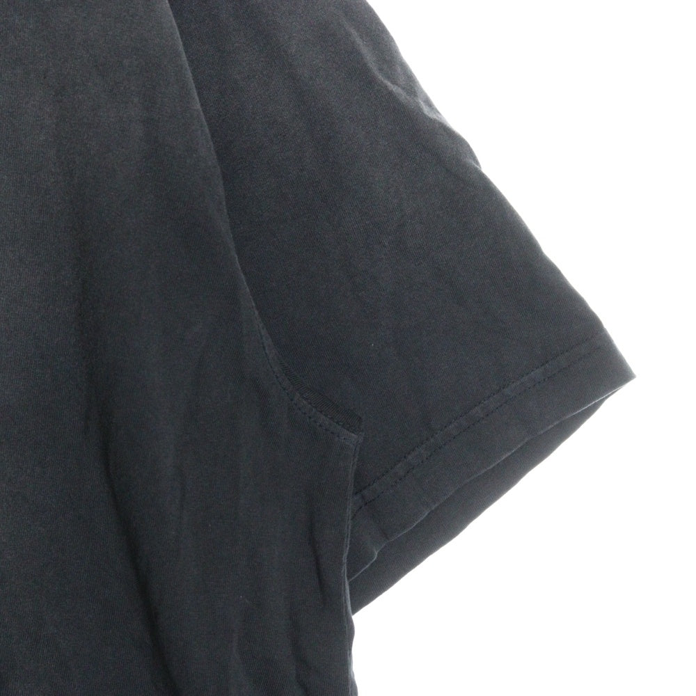 DIESEL(ディーゼル) 24SS T-WASH-N ブランドロゴ レトロウォッシュ 起毛デザイン クルーネック カットソー 半袖Tシャツ ブラック A12117OEPAH